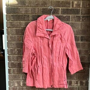 TravelSmith Women's metallic cotton nylon blend Pink Jacket size medium